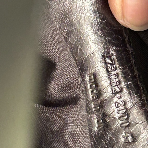 BALENCIAGA RIVACITY Black Paper
Leather two way handbag Rare Vintage EUC COA - Picture 7 of 16